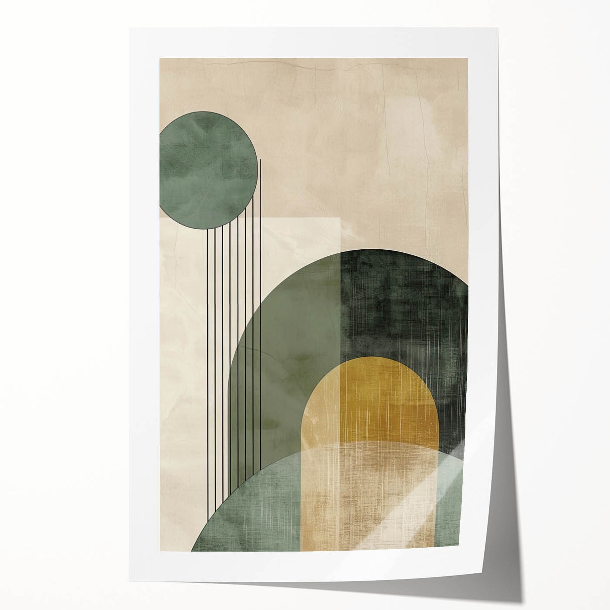 Acrylic and Canvas Art for Dining Spaces - Geometric Elegance