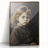 Abstract figurative art piece framed in gold, showcasing vibrant colors and dynamic shapes, perfect for modern home decor and artistic expression.