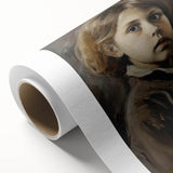 Abstract figurative art on rolled canvas showcasing vibrant colors and dynamic shapes, perfect for modern home decor. Packaged securely in a cardboard tube.