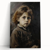 Abstract figurative canvas art featuring vibrant colors and dynamic shapes, displayed leaning against a textured wall, ideal for modern home decor and artistic expression.