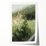 Rolled print showcasing vibrant abstract floral designs in bold colors, elegantly packaged for easy display and protection. Ideal for modern home decor.