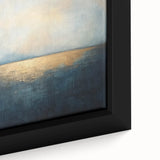 Close-up of an abstract landscape framed canvas artwork, showcasing vivid colors and intricate textures, ideal for modern home decor and artistic expression.