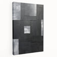 Abstract minimalist wall art on stretched canvas showcasing soft pastel colors and geometric shapes, perfect for modern home decor, side view highlighting depth.