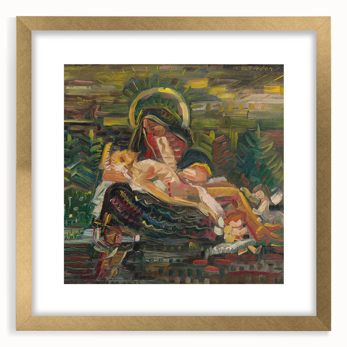 Expressionist Art - Pietà Abstract Expressionism Wall Art for Sale