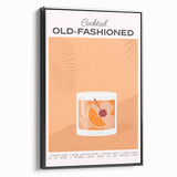 Black and white vintage poster art of a landscape on framed canvas, ideal for bedroom wall decor.