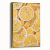 Framed landscape art painting of assorted fruits on a black background, ideal for bedroom wall decor.