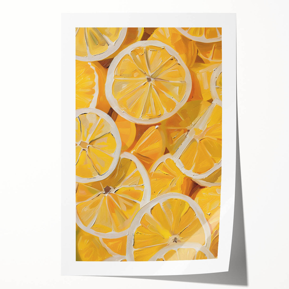 Extra large rolled canvas print featuring an assortment of fruits in vibrant colors.