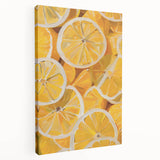 Large canvas featuring a vibrant display of assorted fruits, ideal for kitchen wall art.