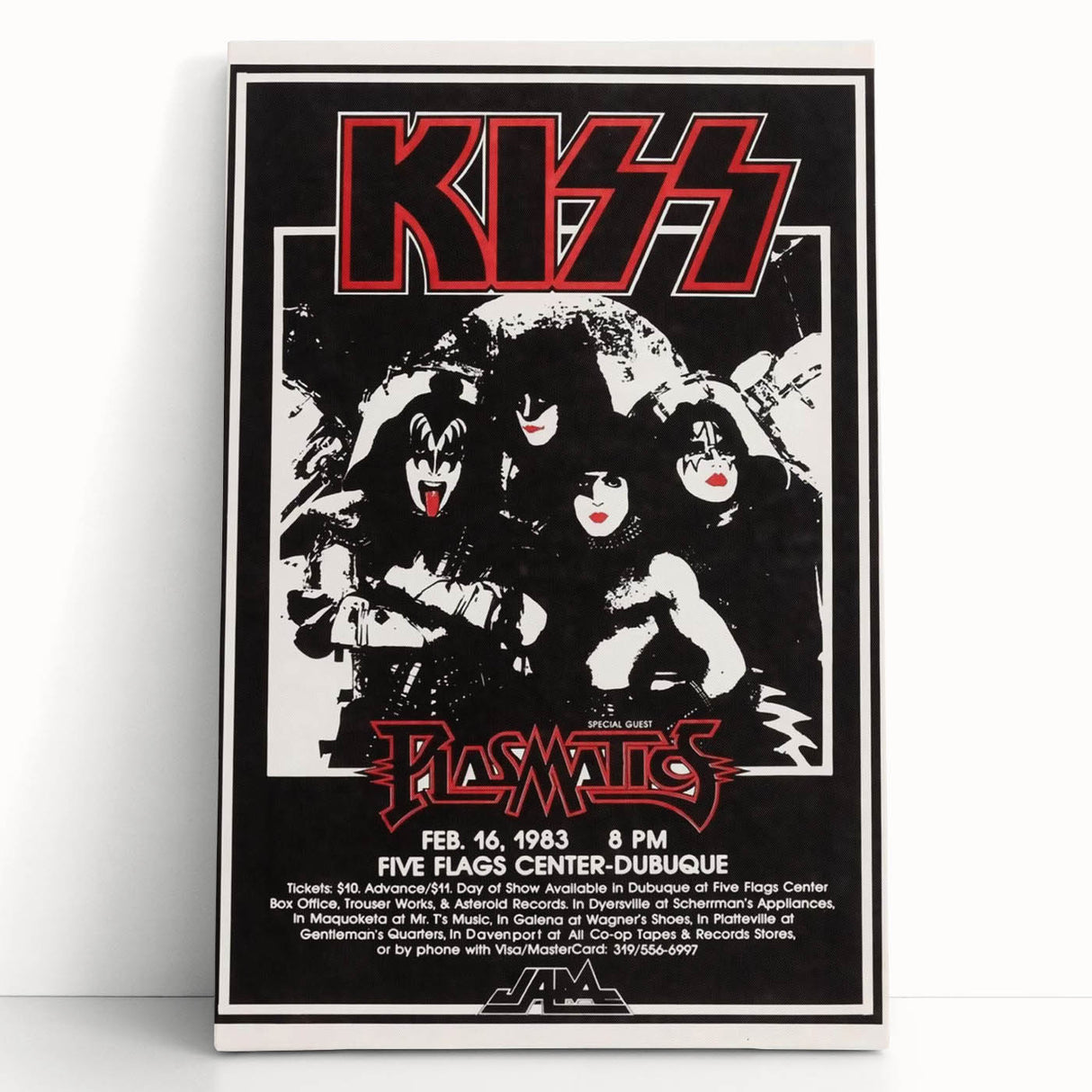 KISS Retro Wall Art Vintage Prints Black and White Poster
