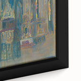 Gothic Realism Art Print of Košice Cathedral Interior with Stained Glass