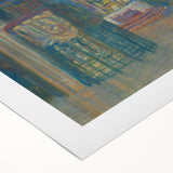 Gothic Realism Art Print of Košice Cathedral Interior with Stained Glass