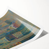 Gothic Realism Art Print of Košice Cathedral Interior with Stained Glass