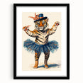 Elegant Ballerina Tiger Wall Art - Girls Room & Nursery Decor