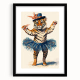 Elegant Ballerina Tiger Wall Art - Girls Room & Nursery Decor