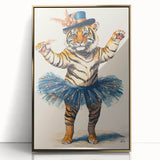 Elegant Ballerina Tiger Wall Art - Girls Room & Nursery Decor
