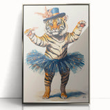 Elegant Ballerina Tiger Wall Art - Girls Room & Nursery Decor