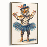 Elegant Ballerina Tiger Wall Art - Girls Room & Nursery Decor