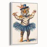 Elegant Ballerina Tiger Wall Art - Girls Room & Nursery Decor