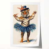 Elegant Ballerina Tiger Wall Art - Girls Room & Nursery Decor