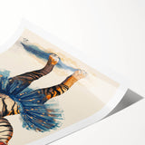Elegant Ballerina Tiger Wall Art - Girls Room & Nursery Decor