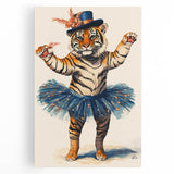 Elegant Ballerina Tiger Wall Art - Girls Room & Nursery Decor