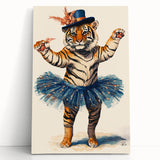 Elegant Ballerina Tiger Wall Art - Girls Room & Nursery Decor