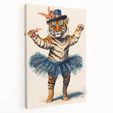Elegant Ballerina Tiger Wall Art - Girls Room & Nursery Decor