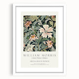 Abstract floral design framed in white matting, showcasing vibrant colors and intricate patterns, ideal for modern home decor or artistic display.