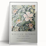 Framed acrylic wall art showcasing an abstract floral design in vibrant colors, set against a white background, perfect for modern home decor.