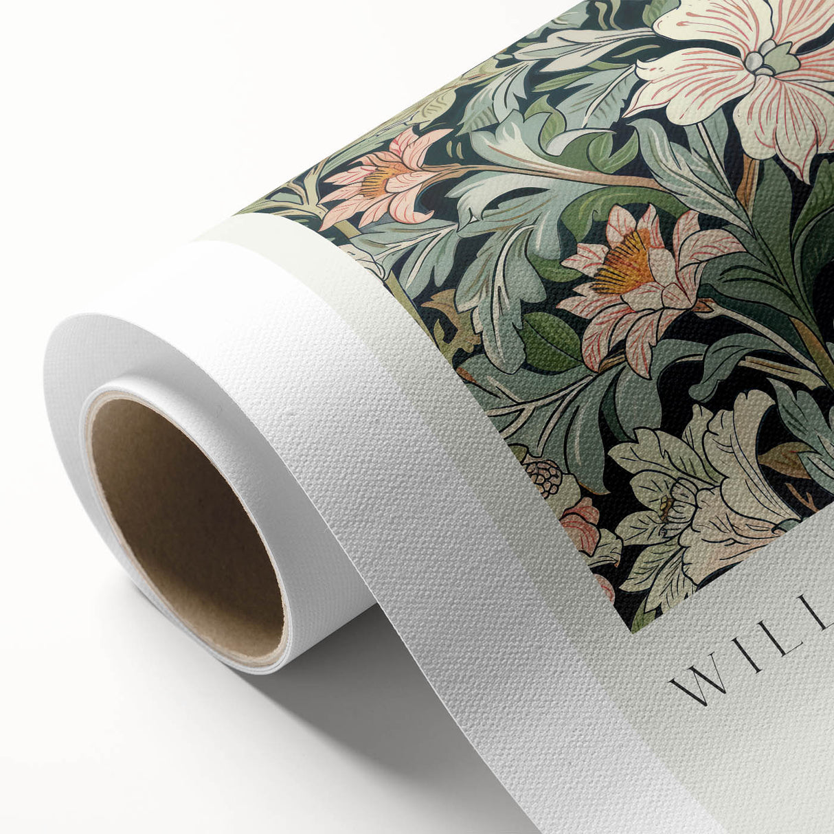 Abstract floral design on rolled canvas, showcasing vibrant colors and intricate patterns. Ideal for home decor or art enthusiasts, packaged securely in a tube.