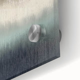 Close-up of a vibrant abstract landscape artwork on acrylic glass, featuring bold colors and intricate textures that evoke a sense of serenity and depth. This modern piece is ideal for enhancing contemporary home decor.