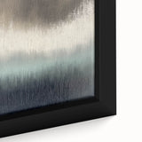 Close-up of an abstract landscape framed canvas artwork showcasing vibrant colors and intricate textures, perfect for modern home decor and artistic ambiance.