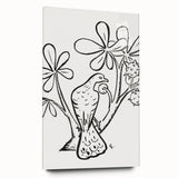 Expressionist Art - Pigeon on Chestnut Tree Abstract Wall Art