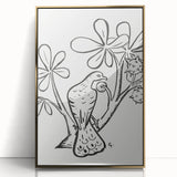 Expressionist Art - Pigeon on Chestnut Tree Abstract Wall Art