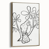 Expressionist Art - Pigeon on Chestnut Tree Abstract Wall Art