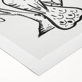 Expressionist Art - Pigeon on Chestnut Tree Abstract Wall Art