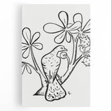 Expressionist Art - Pigeon on Chestnut Tree Abstract Wall Art