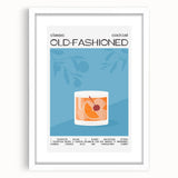 Abstract art print featuring swirling blue and teal patterns on a white framed canvas, suitable for dining room decor.