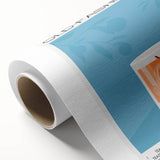 Art deco poster featuring a stylized cocktail glass, in pastel shades on rolled canvas, ideal for dining room wall art.