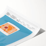 Extra large rolled print of line art flowers in black on white, ideal for large living room wall art.