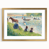 Impressionist Landscape Wall Art - Horse and Boats by Seurat Print