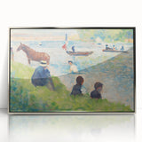 Impressionist Landscape Wall Art - Horse and Boats by Seurat Print