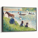Impressionist Landscape Wall Art - Horse and Boats by Seurat Print