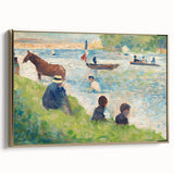 Impressionist Landscape Wall Art - Horse and Boats by Seurat Print