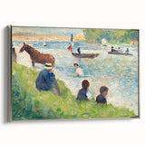 Impressionist Landscape Wall Art - Horse and Boats by Seurat Print