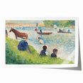 Impressionist Landscape Wall Art - Horse and Boats by Seurat Print