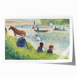 Impressionist Landscape Wall Art - Horse and Boats by Seurat Print