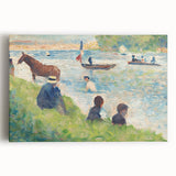 Impressionist Landscape Wall Art - Horse and Boats by Seurat Print