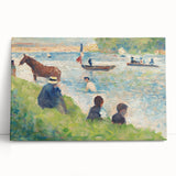 Impressionist Landscape Wall Art - Horse and Boats by Seurat Print