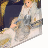 The Children's Meal - Cozy Modern Wall Art with Family Scene in Warm Tones